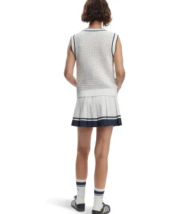 Varley Leilani V-Neck Tank White/Blue Nights Online