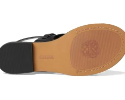 Women Vince Camuto Lenni Banded Buckle Flat Sandals