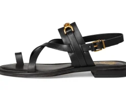 Women Vince Camuto Lenni Banded Buckle Flat Sandals