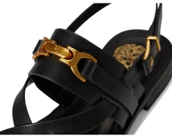 Women Vince Camuto Lenni Banded Buckle Flat Sandals