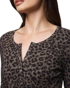 Splendid Leo Forever Henley Leopard Print Clearance