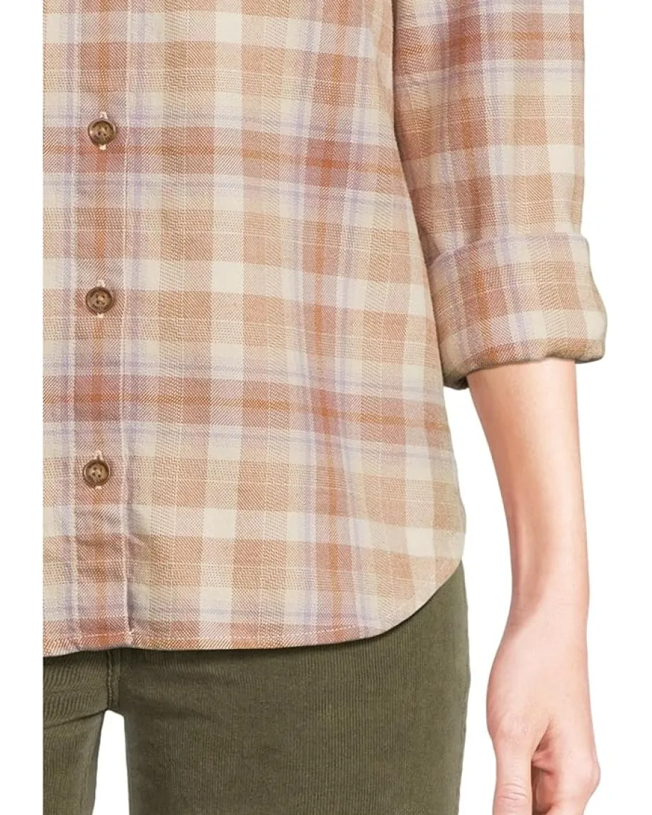 Royal Robbins Lieback Organic Cotton Flannel Long Sleeve Chalk Bodega Bay Pld Hot