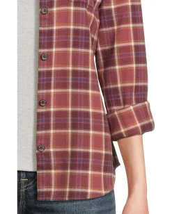 Royal Robbins Lieback Organic Cotton Flannel Long Sleeve Wild Rhubarb Bodega Bay Pld Best