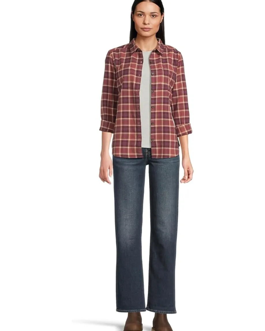 Royal Robbins Lieback Organic Cotton Flannel Long Sleeve Wild Rhubarb Bodega Bay Pld Best