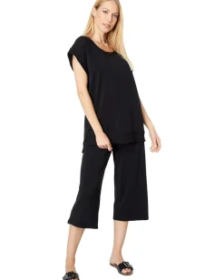 Mod-o-doc Lightweight French Terry Oversized Dolman Top Black Best