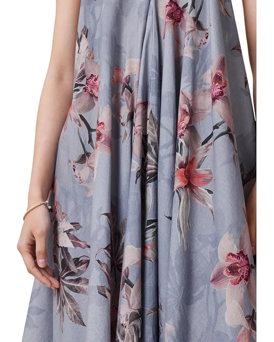 AllSaints Lil Dress Adena Dusty Blue Discount