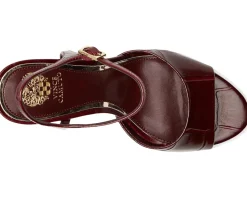 Vince Camuto Lilah Ankle Strap High Heel Sandal Plum Sale