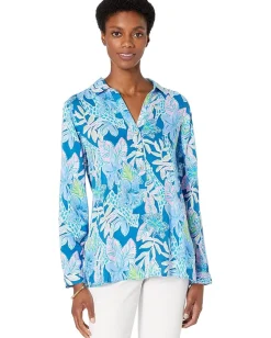 Lilly Pulitzer Lillith Tunic Macaw Blue Tall Me About It Sale