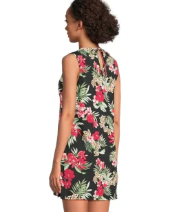 Tommy Bahama Lily Cat Split Neck Romper Black Online