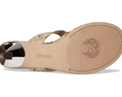 Vince Camuto Lina Thong Kitten Heel Sandals Taupe/Mid Taupe New