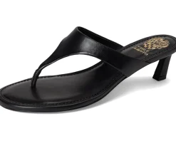 Vince Camuto Lina Thong Kitten Heel Sandals Black Sale