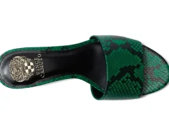 Vince Camuto Linanna Heeled Slide Sandals Emerald Green Online