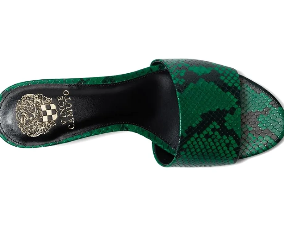 Vince Camuto Linanna Heeled Slide Sandals Emerald Green Online