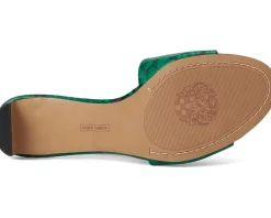 Vince Camuto Linanna Heeled Slide Sandals Emerald Green Online