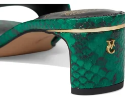 Vince Camuto Linanna Heeled Slide Sandals Emerald Green Online