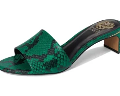 Vince Camuto Linanna Heeled Slide Sandals Emerald Green Online