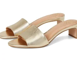 Vince Camuto Linanna Heeled Slide Sandals Egyptian Gold