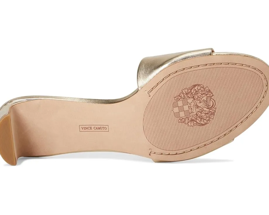 Vince Camuto Linanna Heeled Slide Sandals Egyptian Gold