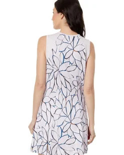 Callaway Linear Floral Sleeveless Dress Pink Nectar Online