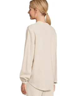 Women Barefoot Dreams Linen Blend Blouse