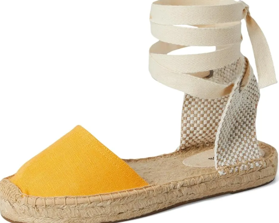 Women Soludos Linen Lauren Lace-up