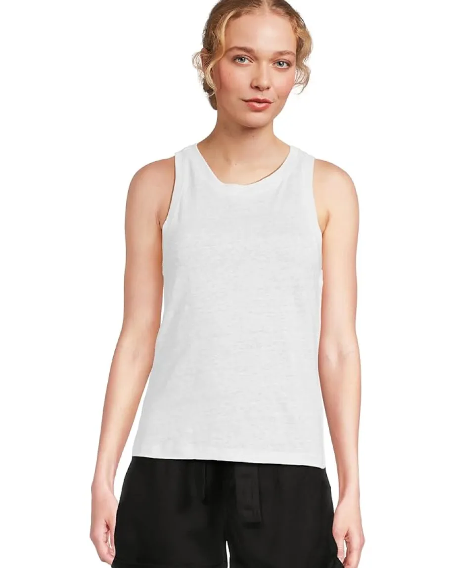 Sanctuary Linen Tank White Sale