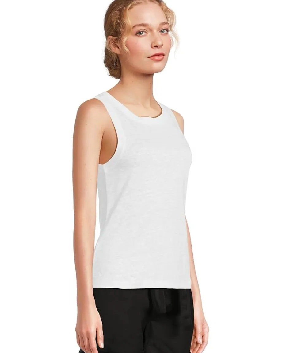 Sanctuary Linen Tank White Sale