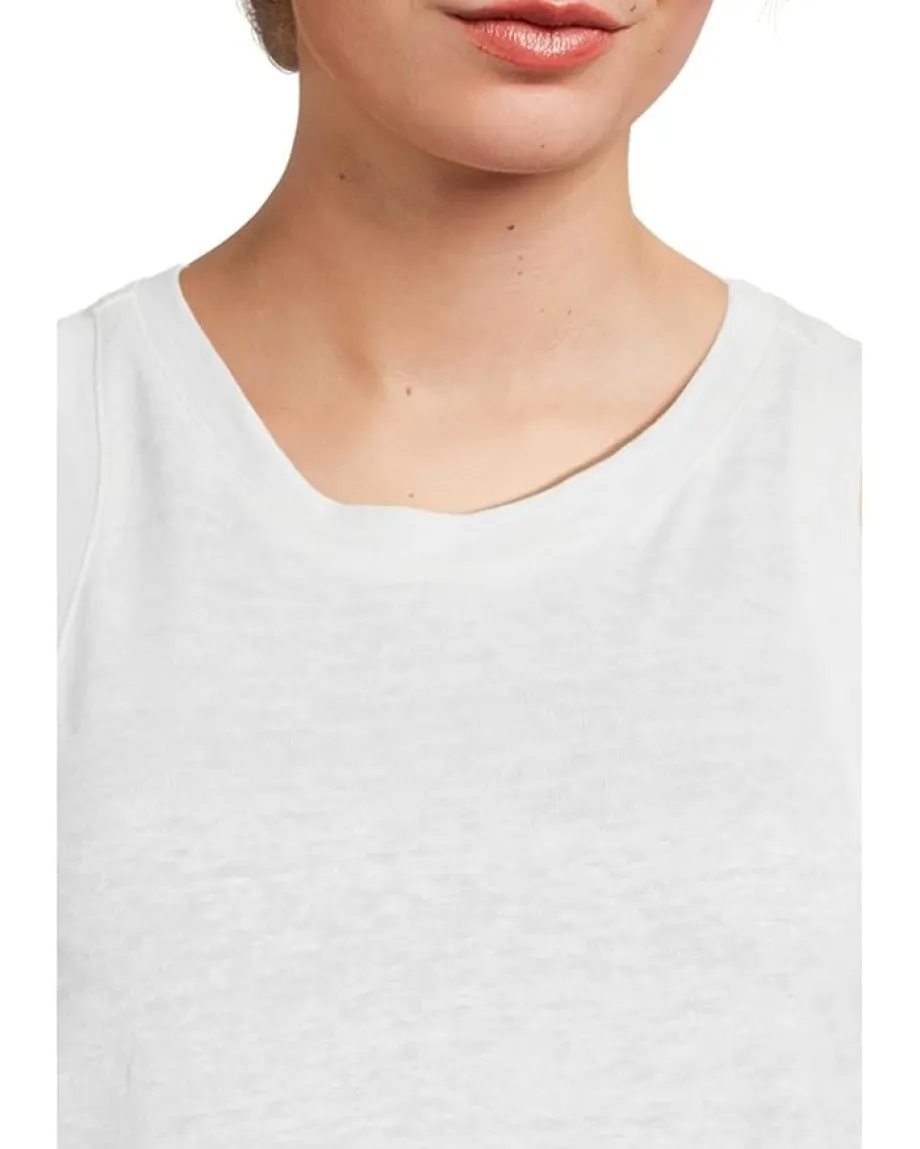 Sanctuary Linen Tank White Sale