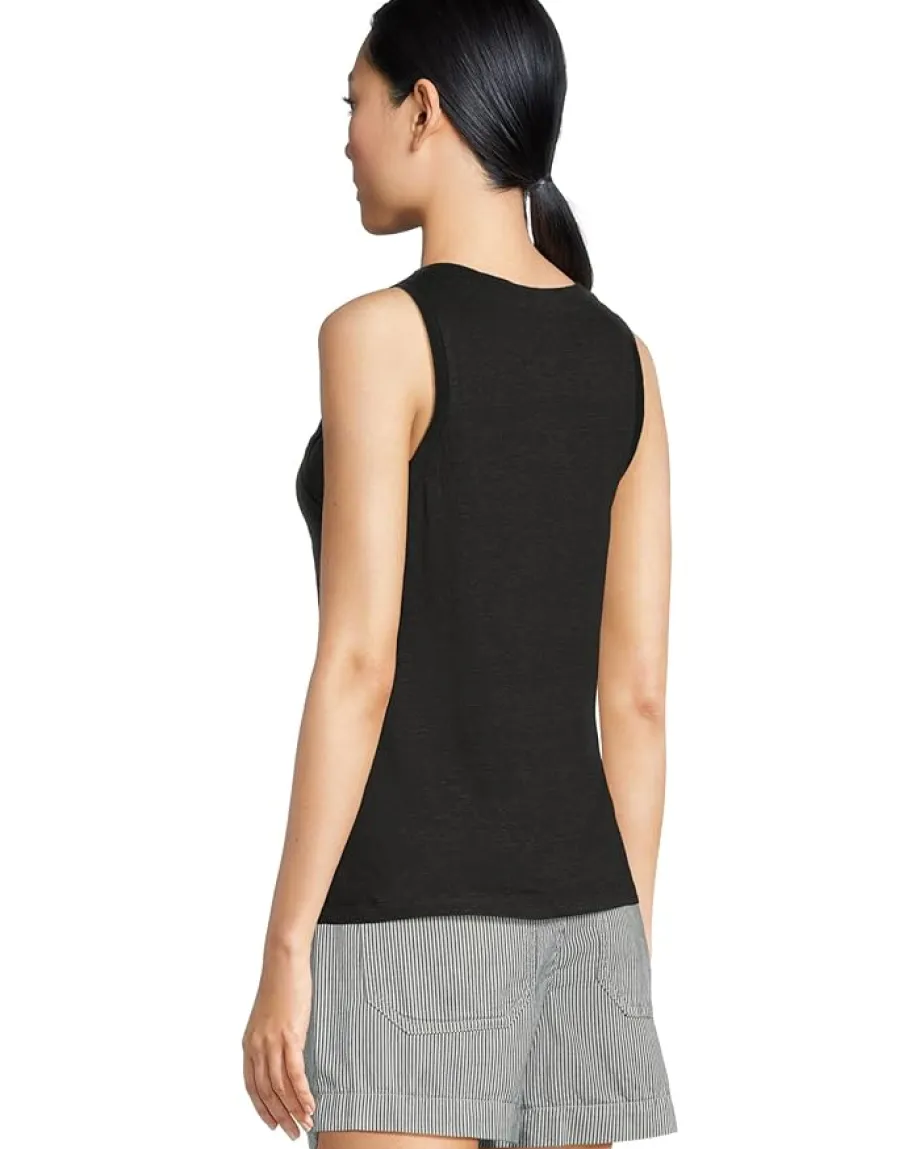 Sanctuary Linen Tank Black Best