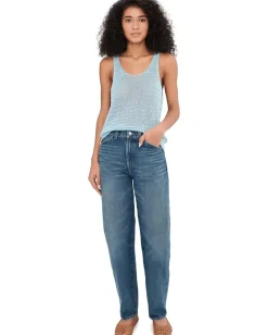 Women Madewell Linen Vera Scoop Tank