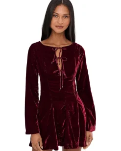 Women Free People Linney Velvet Mini