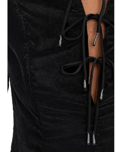 Free People Linney Velvet Mini Black Discount