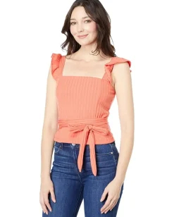 Lost + Wander Living Free Top Orange Sale