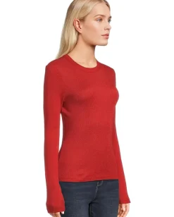 Women Michael Stars Liyah Ribbed Long Sleeve Tee