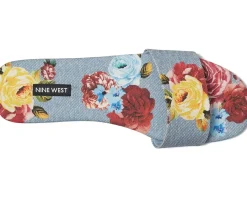 Nine West Lolipop Blue Scattered Rose Denim Multi