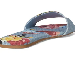 Nine West Lolipop Blue Scattered Rose Denim Multi