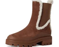 Kate Spade New York London Shearling Chelsea Boots Hot Chocolate Sale