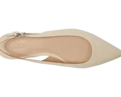 Lauren Ralph Lauren Londyn Suede Slingback Flat Sand Dune Hot