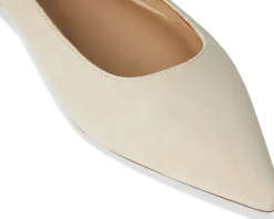Lauren Ralph Lauren Londyn Suede Slingback Flat Sand Dune Hot