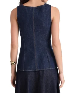 Madewell Long Line V Neck Vest In Rinse Wash Sale