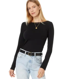 Madewell Long Sleeve Ballet Back Tee Jet Black Outlet