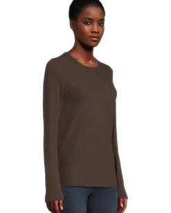 Women Lilla P Long Sleeve Bias Crew Neck