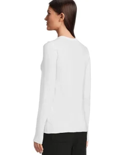 Women Lilla P Long Sleeve Bias Crew Neck