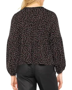 Women Liverpool Los Angeles Long Sleeve Button Front Knit Top