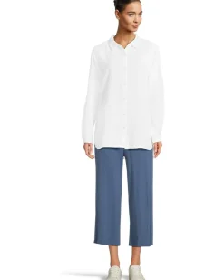 Mod-o-doc Long Sleeve Button Up Tunic White