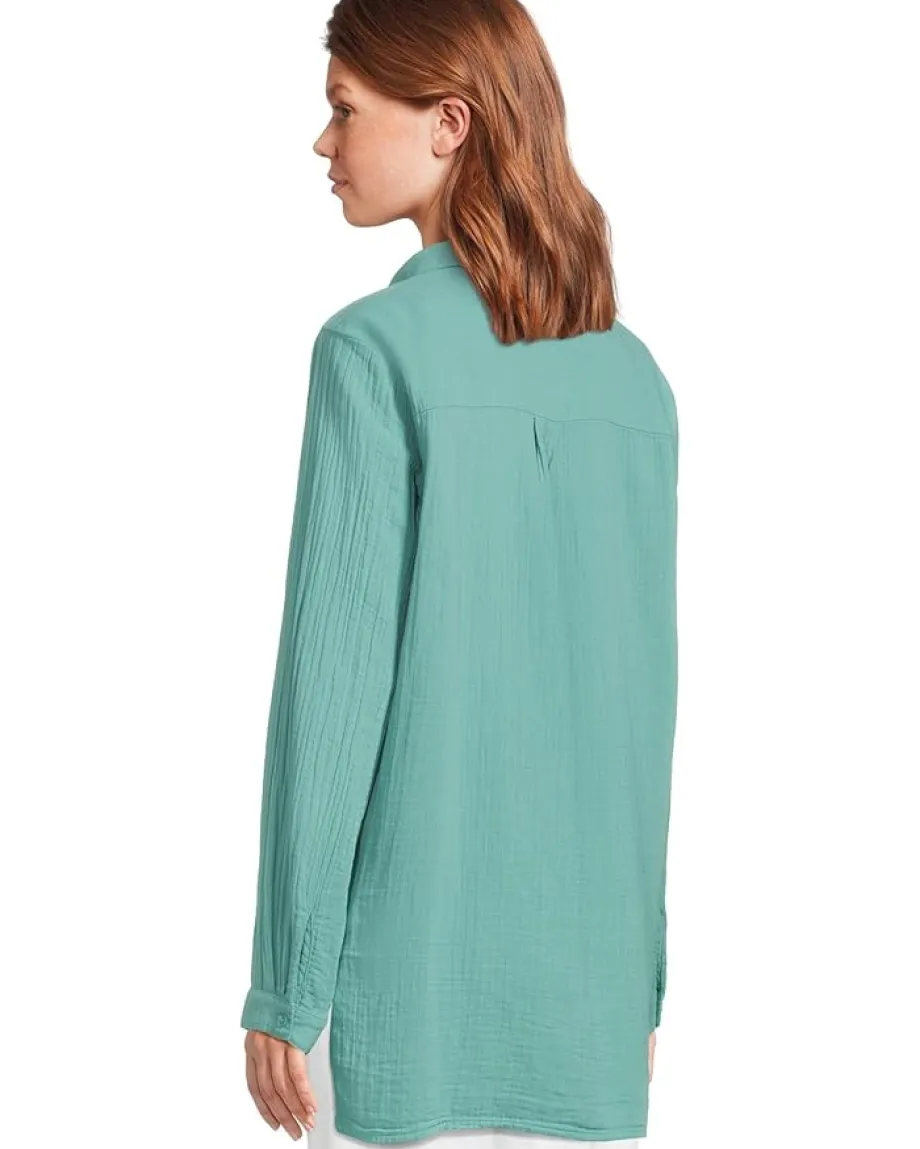 Mod-o-doc Long Sleeve Button-Up Shirt Open Water Outlet