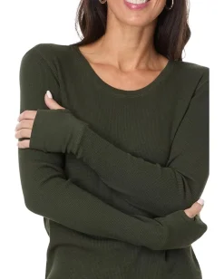 Mod-o-doc Long Sleeve Crew Tee with Thumbhole Everglade New