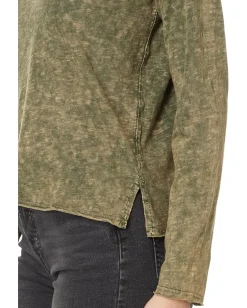 Mod-o-doc Long Sleeve Cropped Boxy Tee Mineral True Olive Best