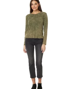 Mod-o-doc Long Sleeve Cropped Boxy Tee Mineral True Olive Best