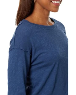 bobi Los Angeles Long Sleeve Cropped Boxy Top Coast Clearance